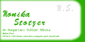monika stotzer business card